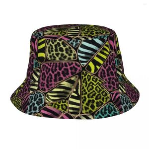 Береты красочные животные шляпы для шляпы мужчин, женщины, унисекс модный леопардовый леопардовый и Zebra Summer's Hat Hat