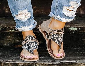 Sandały Floopi dla kobiet urocze otwarte palce szerokie elastyczne sandały letnie sandały wygodne faux skórzane kostki Wflat Sole Memory Foam 5932887