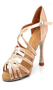 Sandalias Mujer Zapatos de baile latino Diamantes de imitación Fondo suave Salsa para bailar Damas Women039s Boda Tacones altos 85CM1786285