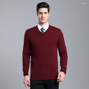 Men's Sweaters Sweater Men Clothes 2023 Autumn Winter Cashmere Wool Pullover Slim Business Casual Thick V-Neck