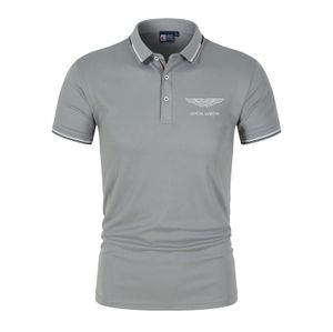 Mens Polos Aston Martin Summer Polo Camisa Térmica de qualidade curta Top Business Business Casual 230526