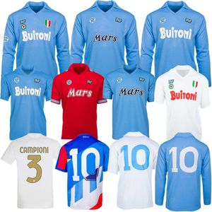 1985 1986 1987 1988 camisas de futebol retrô napoli 1989 1990 1991 Nápoles 22-23 CAMPIONI D ITALIA Maradona FERRARA Careca camisa de futebol clássica vintage