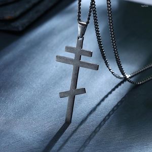 Anhänger Halsketten 4 Farben Orthodoxe Kirche Ewiges Kreuz Halskette Russland Ukraine Christentum Schmuck
