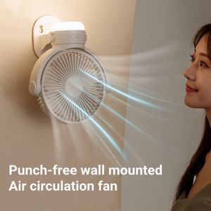 Other Home Garden Rechargeable Remote Control Home Appliance Wall Mounted Air Circulating Fan withe LED Lamp Portable Outdoor Camping Ceiling Fan 230525