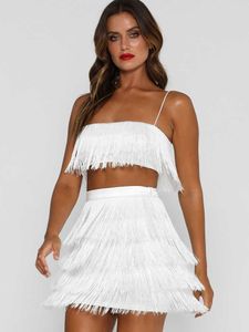 Vestido branco de 2 peças