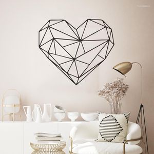 Adesivi murali Carta da parati a cuore nero Autoadesivo Modern Home Decor Decorazione di nozze Camera da letto Decalcomania Poster murale Art