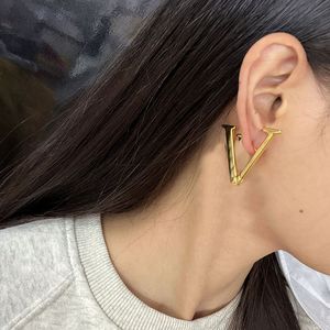 Masculino Big Stud Earings Designer Jóias Brincho de ouro para mulheres letra homens luxurys v brinco de ouro pão de ouro 925 aros de prata orecchini uomo com caixa