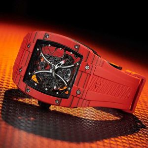 Red Richarmill Men Watches Automatic Oporo WristWatches Autlet High Sports New Watch Black Technology Mechanical ZME5