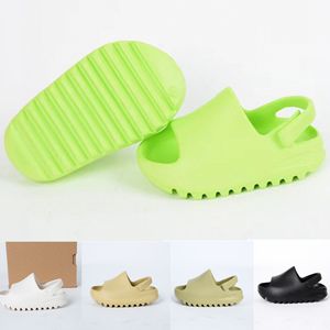 Mit Box Kinderschuhe Beliebte Säuglingsrutschen Baby Sommer Solide Slipper Junge Gril EVA Foam Runner West Slides Kinder Kinder Sandalen Größe 23-35