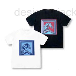 Męskie koszulki designer letni krótko-rękawowy T-koszulka mężczyźni bluza hms tshirt h koni nadruk okrągły szyja tee gabinia bawełniana tshirts z kapturem dfg5
