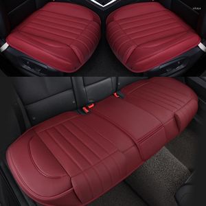 Car Seat Covers 3PC Cushion 3D Sports Design Cover Universal For Most Four-Door Sedan&SUV Ultra-Luxury Leather Protection