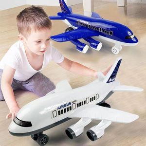 航空機モドル大規模ボーイズトイA380飛行機モデルシミュレーショントラック慣性航空機の乗客タフプレーンキッズアイルナーおもちゃ車ギフト230525