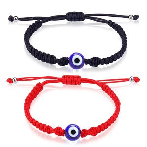 Bracelets de charme Lucky Evil Blue Eye Bracelet para homens homens amantes feitos à mão Black Red String Roble Casal Jewelry Gift Deli Deli DH1E4
