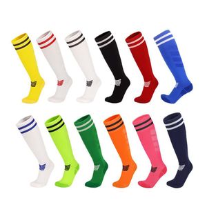 5pcs meias de futebol masculino meias com fundo de toalhas anti -Slip Slip Professional Sports Sports Children Meias para o joelho Ambos os gêneros por atacado