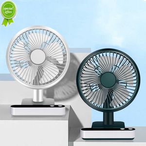 New Mini USB Portable Electric Fan Smart Rechargeable 4 Gear Adjustable Silent Air Cooler For Office Household Traveling