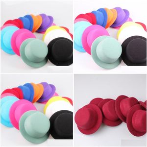 Party Hats 5.213cm 12 Color Mini Top Fascinator Children Diy Hair AccessPries 12pieces/Lot MH0081 Drop Delivery Home Garden Festive S DHLM1