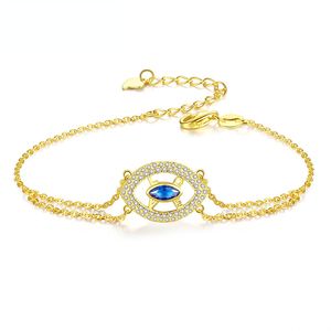 Pulsera para mujer mal de ojo oro turco Y2K accesorios de amor joyería Bohemia 925 cadena de plata zafiro regalo de fiesta enviado gratis