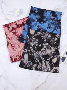 Женские шорты Salspor Tie Dye Женщины с высокой высокой талией езда на велосипеде с трудными тренировками.