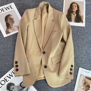 Abiti da donna Cappotto da abito kaki Donna 2023 Abito casual primavera e autunno Top Blazer Cappotti Abbigliamento