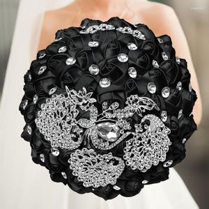 Decorative Flowers 1pc /lot Black Wedding Bouquet Bridesmaid Holding