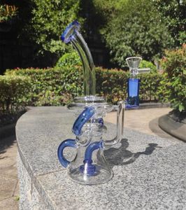2021 Hookah Bong Glass Dab Rig Multi Color Blue Releler Water Bongs Rurki dymne 810 cali Wysokość 144 mm staw żeńskim z kwarcem B6835730