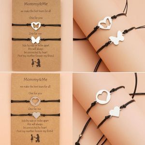 Link Bracelets Chain 2 Pieces Set Matching Woven For Friend Couple Family Women Mens Teen Girls Friendship Jewelry Gifts