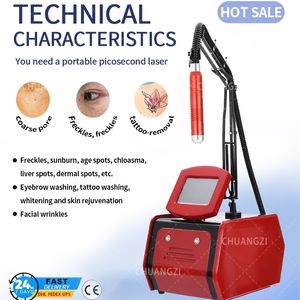 Hot Pico Laser RF Equipment Second Q Switched ND YAG Tattoo Removal Beauty Salon med 532nm 755nm 1064nm 1320nm Diode Laser Machine
