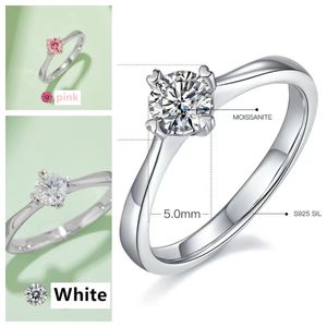 Desiner-Ring blauer Moissanit-Ring Diamantring Liebesring Designerringe Ehering Goldringe Herrenringe Großhandel Ringe Luxusringe silbriger Ring M02E