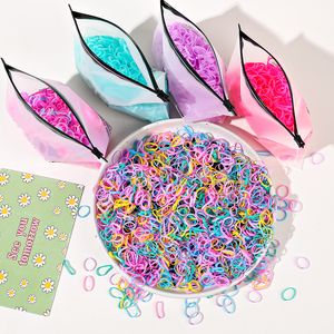 Elastic Hair Rubber Bands for Women, 1000Pcs Colorful Hair Ties Soft Baby Ponytail Holders for Girls Kids