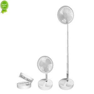 Ny USB -uppladdningsbar vikning av teleskopgolvfläkt Mini Summer Mute Silent Desktop Table Fan Ventilador för Office Bedroom Cooler