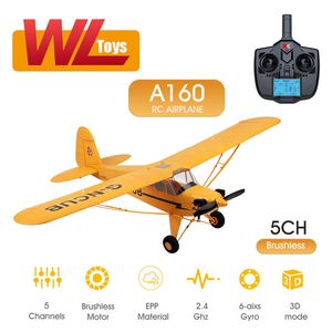 Electric/RC Aircraft Original WLTOYS XK A160-J3 RC Airplane 5ch Remote Control Plane 3D/6G 1406 Brushless Motor Outdoor Foam Fiexd Airplane 230525