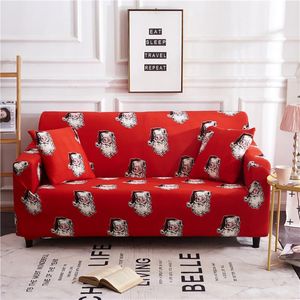 Chair Covers Lychee Christmas Decor Sofa Cover Stretch Elastic Couch Universal Sectional Slipcover For Living Room 1/2/3/4 SeaterChair