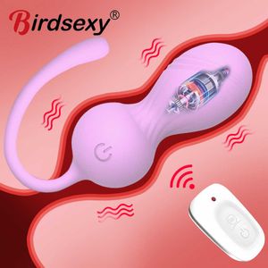 Kegelbollar som vibrerar äggvibrator trådlöst avlägsna ben wa vaginal boll bärbara trosor vibratorer ger sexleksaker för kvinnor