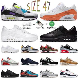 2023 Top Airness 90 Running Shoes Caramel What the Black White Size 13 Herr Women Infrared Bordeaux Light Blue Camo Green 90s Futura Trainers Sneakers 36-47