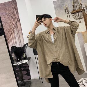 Men's Casual Shirts Spring Men 2023 Oversized Loose Long Sleeve Camisa Masculina Shirt Male Streetwear Vintage Fashion Plus Size Dress