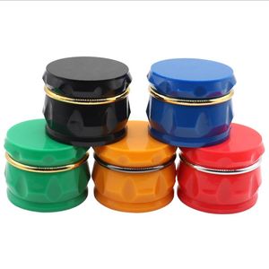 Smoking pipe 4-layer 63mm color matching drum type cigarette grinder plastic cigarette set