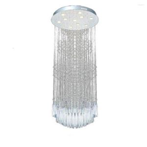 CHANDELIERS D60 H150CM ROUNTE MODERNO CRISTAL DROW RAIN LIGHT LED CHANDELIER LIGE