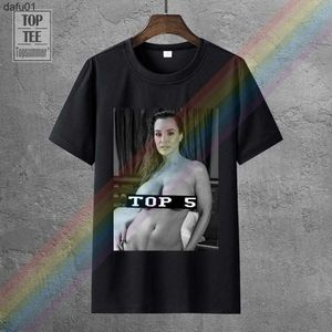 남자 티셔츠 새로운 Lisa Ann Top 5 포르노 스타 남성 티셔츠 의류 크기 S-2XL 십대 팝 탑 티 셔츠 L230520 L230520