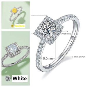 Pierścień miłości 0,5ct moissanite złoty pierścień Givence Kobiety Pierścienie dla kobiet projektantki Jewlery Bague Heart Pierścień Hurtownia Pierścionki zaręczynowe