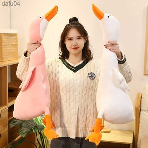 Dolls 70-160CM Kaii soft big goose stuffed animal plush toys cute bird toy pillows childrens holiday gifts L230522