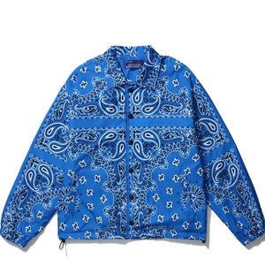 Männer Jacken Hip Hop Cashew Blume Druck Jacke 2023 Herbst einreiher drehen-unten Kragen Lose Mantel Harajuku hemd Für Frauen