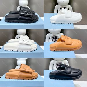 Damen-Sabots-Hausschuhe, weich gepolsterte Nappaleder-Slides, Sommer-Plateau-Slides, Damen-Designer-Sandale mit Box