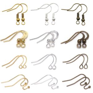 100pcs/lot 20*17mm 10 Color Iron Bead Charms Earring Wires With Ear Hook Earrings Clasp Findings Supplies For Jewelry Making DIY