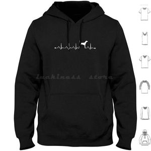 Men's Hoodies Heartbeat Ekg Proud Pointer Dog Mom Owner Long Sleeve Basketball Sports Three Dogs Pet