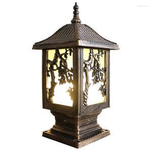 Chiński styl filarowy lampa lampa park willa altana ogrodzenie mieszkalna kolumna światła krajobraz oświetlenia chapiter