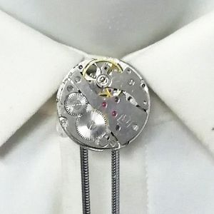 Neck Ties Steampunk Watch Movement Bolo Tie Snake Bone And Pearl Chain Rope Necklace Western Cowboy Men Vintage Bow Collar