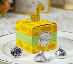 30шт -жираф -конфеты Candy Box милые подарочные коробки для животных детское душ день рождения свадебный сувения обезьяна Tiger Elephant9507258