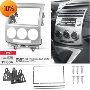 Novo painel estéreo de DVD CD para Ford I-Max 2007+ Mazda 5 Premacy 2005+ 2 Din Audio Radio Fáscia CD Kit de acabamento Moldura de moldura Facia Plate