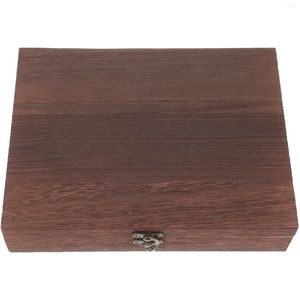 Prezent Wrap drewno do tacki drewniana drewniana biżuteria Organizator pudełka na zawiasy