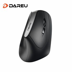 Möss Dareu LM108 Bluetooth Wireless Mouse 2.4 GHz Dual Mode 6 -knapp Ergonomisk hudtyp Vertikala möss för PC -bärbar dator